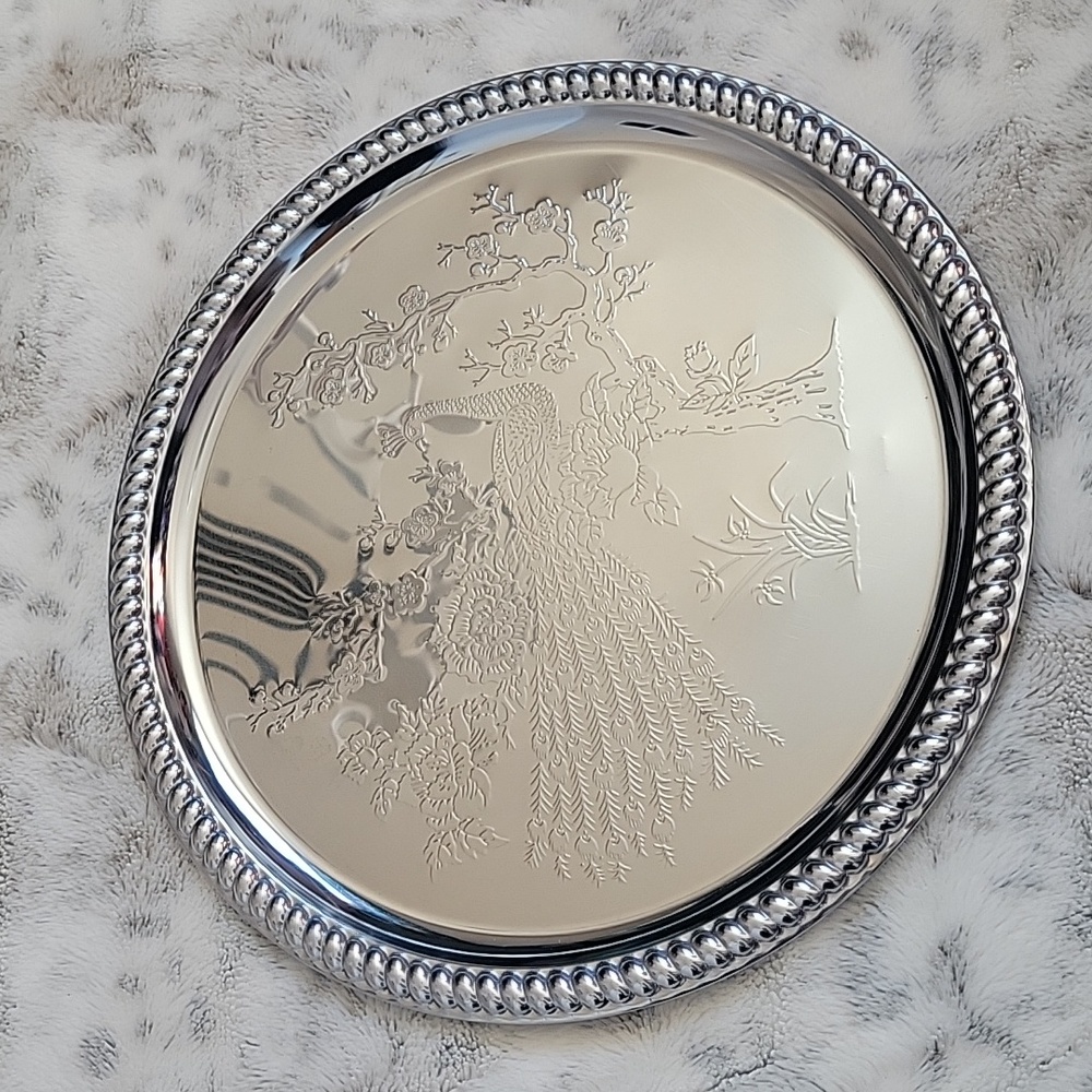 Vintage Peacock Tray